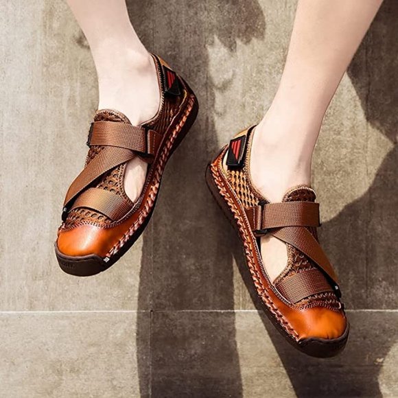 Summer Men\'s Sandals Hollow Breathable Mesh Shoes main image 9